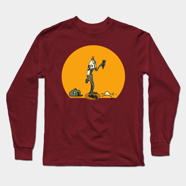 Zombie, I Scream Long Sleeve T-Shirt by Jeffw